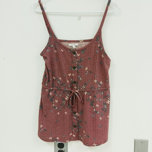 Maurices Tops - MAURICES Burgundy Button Down Spaghetti Strap Top Size XS